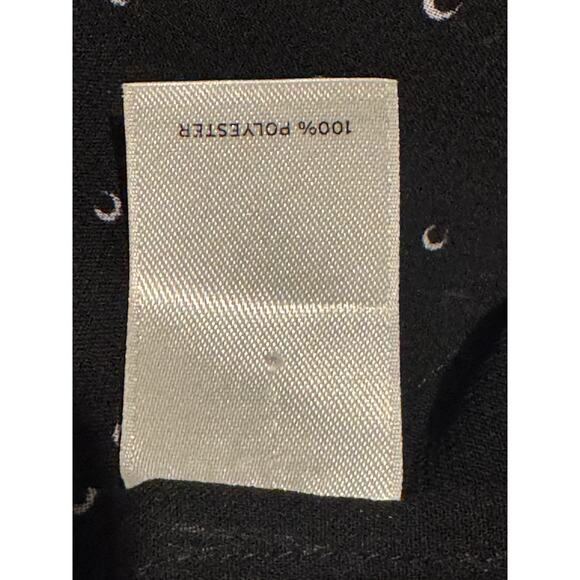 Halogen Black Moon Print Sheer Blouse Cap Sleeve Size XS - Picture 6 of 7